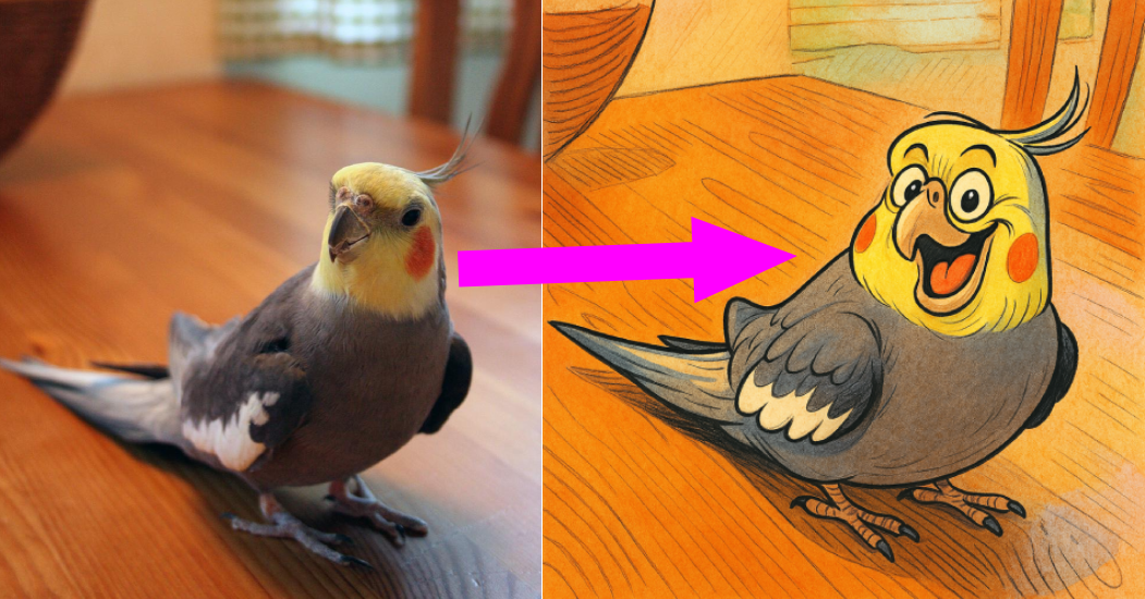 Bird Digital Caricature